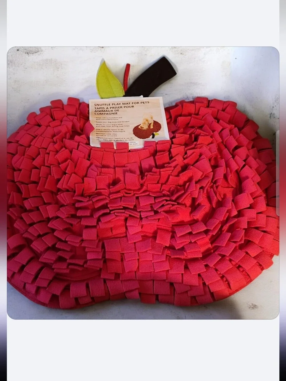 Snuffle Play Mat for Pets -  Apple Design